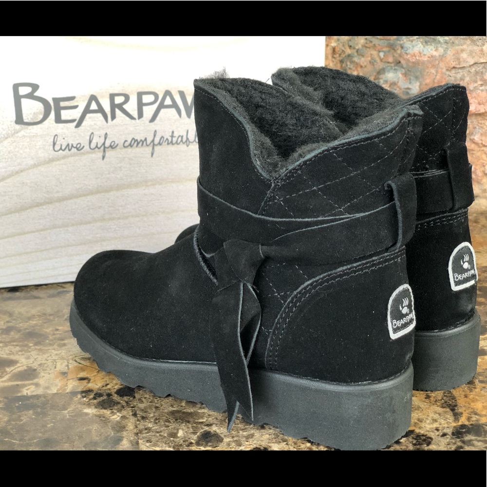 NEW BEARPAW Little Girls' Maxine Wedge Boots - Picture 1 of 13